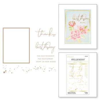 Spellbinders Hot Foil Splatter Sentiments Glimmer Hot Foil Plate