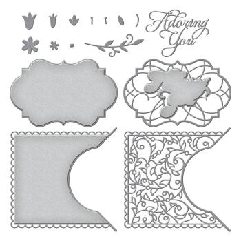 Spellbinders Die "Adoring Fleurette Card Builder Etched" Stanzschablone