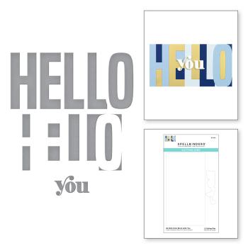 Spellbinders Die "Be Bold Color Block Hello You " Stanzschablone