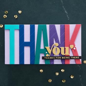 Spellbinders Die "Be Bold Color Block Thank You " Stanzschablone