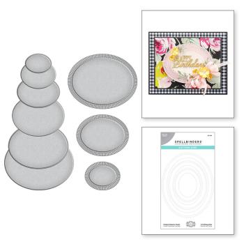 Spellbinders Die "Fluted Classics Ovals Etched" Stanzschablone