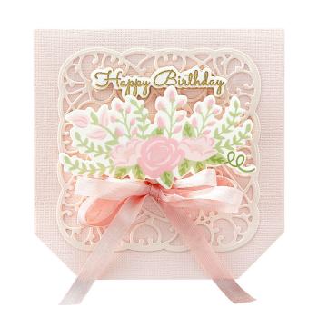 Spellbinders Stempel & Stanzset "Lyrical Layered Florals Stamp & Die Set"