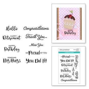 Spellbinders Stempelset "Simple Sentiments Clear Stamp"