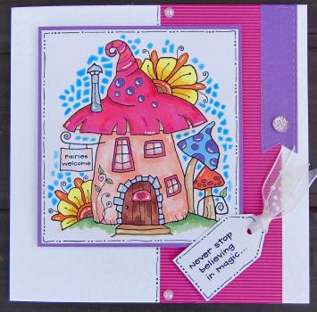 Woodware Fairy House   Clear Stamps - Stempel 