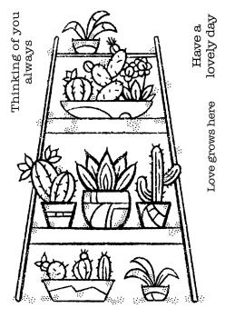 Woodware Indoor Garden Clear Stamps - Stempel 