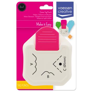 Vaessen Creative 3-in-1 Etiketten Eckenstanzer