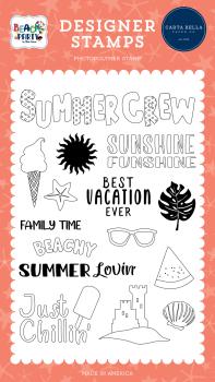 Carta Bella "Summer Crew" Stempelset - Clear Stamp-Set