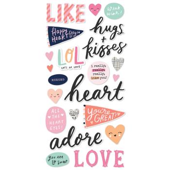 Simple Stories -  Happy Hearts  - Foam Stickers 