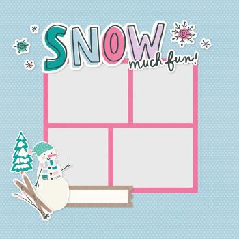 Simple Stories Die Cuts Cardstock Simple Pages Pieces Snow Much Fun