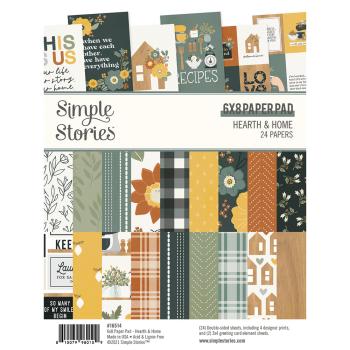 Simple Stories Simple  Hearth & Home  Paper Pad - Designpapier 6x8 Inch