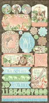 Graphic 45 "Wild & Free" Sticker - Aufkleber