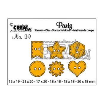 Crealies - Partz Stanzschablone no.39 Knöpfe 