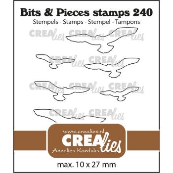 Crealies - Bits - Pieces Stempel Flying Birds Outlines 