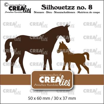 Crealies - Silhouetzz Stanzschablone Mare and Foal 