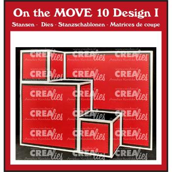 Crealies - On The Move Stanzschablone Design I Stair Step Card With St 