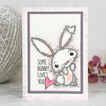 Woodware Fuzzie Friends Bella The Bunny   Clear Stamps - Stempel 