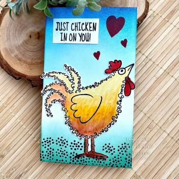 Woodware Fuzzie Friends Clara The Chicken   Clear Stamps - Stempel 