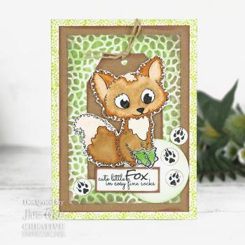 Woodware Fuzzie Friends Freddie Fox   Clear Stamps - Stempel 