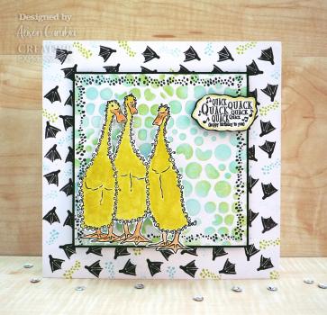 Woodware Fuzzie Friends Morris, James & Bill the Ducks   Clear Stamps - Stempel 