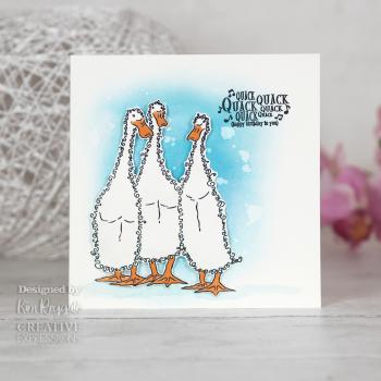 Woodware Fuzzie Friends Morris, James & Bill the Ducks   Clear Stamps - Stempel 