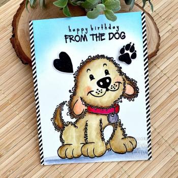 Woodware Fuzzie Friends Parker The Puppy   Clear Stamps - Stempel 