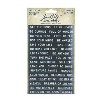 Tim Holtz - Idea Ology "Label Stickers Thoughts" - Aufkleber