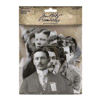 Tim Holtz - Idea Ology " Paper Dolls Portraits" - Papier Dekoration