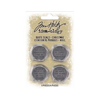 Tim Holtz - Idea Ology " Christmas Quote Seals" - Metall Siegel