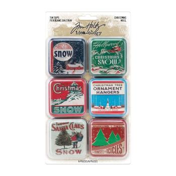 Tim Holtz - Idea Ology "Christmas Tin Tops" - Dosenaufsätze