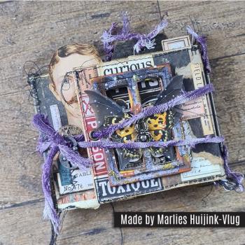 Tim Holtz - Idea Ology "Halloween Adornments Locks & Keys" - Metall Charms Schloss mit Schlüssel