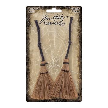 Tim Holtz - Idea Ology " Halloween Broomsticks" - Besen 