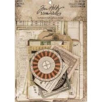 Tim Holtz Idea-ology Paper Stash, Vellum, Wallflower, 18-Sheet 12 by 12-Inch