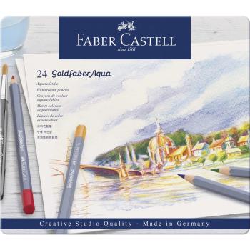 Faber Castell Castell Goldfaber Aqua Watercolour Pencil Tin (24