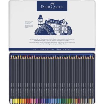 Faber-Castell Aquarellfarben in Näpfchen Castell Goldfaber Colour Pencil Tin  Etui FC-114736