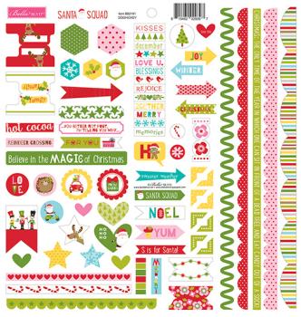 Bella BLVD Santa Squad Doohickey Cardstock Sticker 