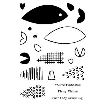 Woodware Build A Fish  Clear Stamps - Stempel 