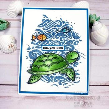 Woodware Sea Turtle   Clear Stamps - Stempel 