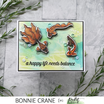 Picket Fence Studios Graceful Koi Clear Stamps 