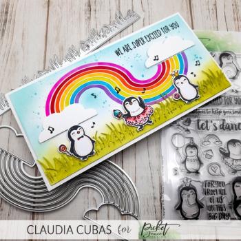 Picket Fence Studios Slim Line Curvy Rainbow  Die (SDCS-149)