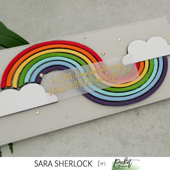 Picket Fence Studios Slim Line Curvy Rainbow  Die (SDCS-149)