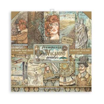 Stamperia "Sir Vagabond Aviator" 12x12" Paper Pack - Cardstock