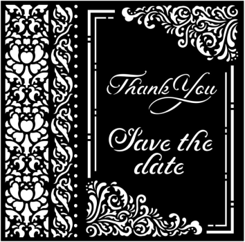 Stamperia Schablone - Stencil "You and Me Thank You Save the Date"