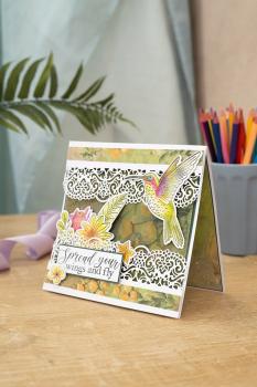 Crafters Companion -Hummingbird - Stanze & Stempel