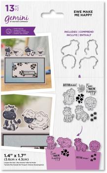 Gemini Cute Character Ewe Make Me Happy   - Stempel & Stanze 