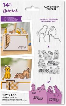 Gemini Cute Character Paw-sitively Perfect  - Stempel & Stanze 