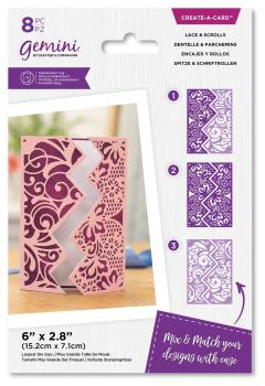 Gemini Lace and Scrolls - Stanze - Spitze und Schriftrollen 