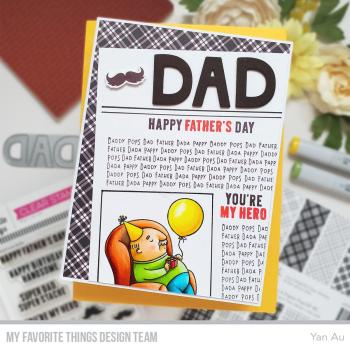 My Favorite Things "Father Figures" 6x6" Background Cling Stamp