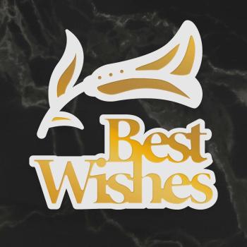 Couture Creations Cut, Foil & Emboss Die "Best Wishes Sentiment Mini"