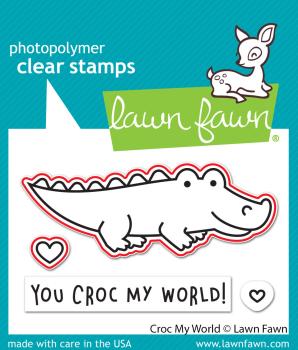 Lawn Fawn Craft Dies - "Croc My World" - Stanzen