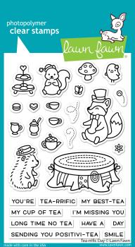 Lawn Fawn Stempelset "Tea-rrific Day" Clear Stamp